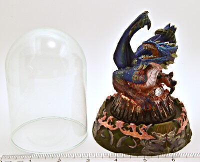 Franklin Mint Michael Whelan Dragon Inferno Hand-Painted Figurine w/ Dome 5''