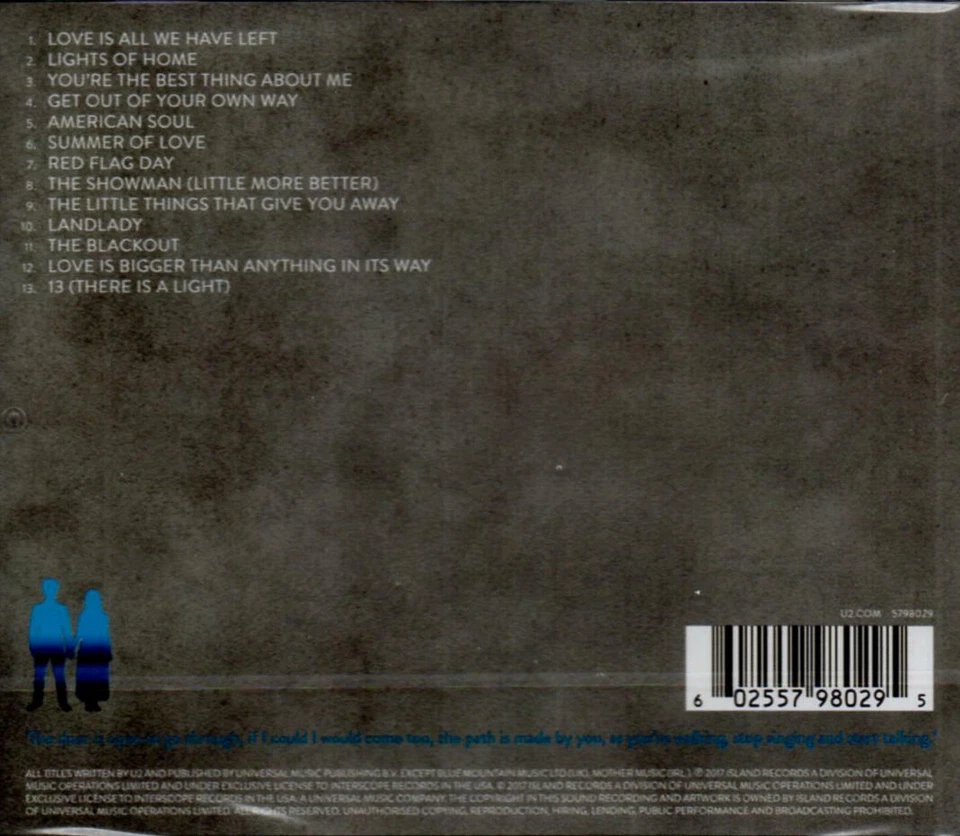 U2 - Songs Of Experience (CD-Album Island Records 5798029) Neu & OVP 2017 - Bild 2 von 2