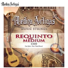 Medina Artigas 1300 Nylon Silver Plated Wound Requinto Strings Medium Tension