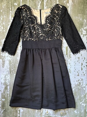 Women's Eliza J 2P Black Lace Fit Flare Dress