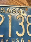 Vintage Kansas License Plate  1967 Midway  USA Man Cave Garage Collector ￼ — photo 9