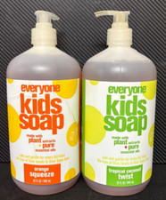 Lot of 2 Everyone 3-in-1 Soap for Every Kid Safe Body Wash, and Bubble Bath
