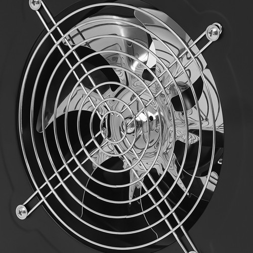 7" Super Quite Wall Exhaust Fan Bathroom Kitchen Garage Ventilation Vent Black - Picture 9 of 18
