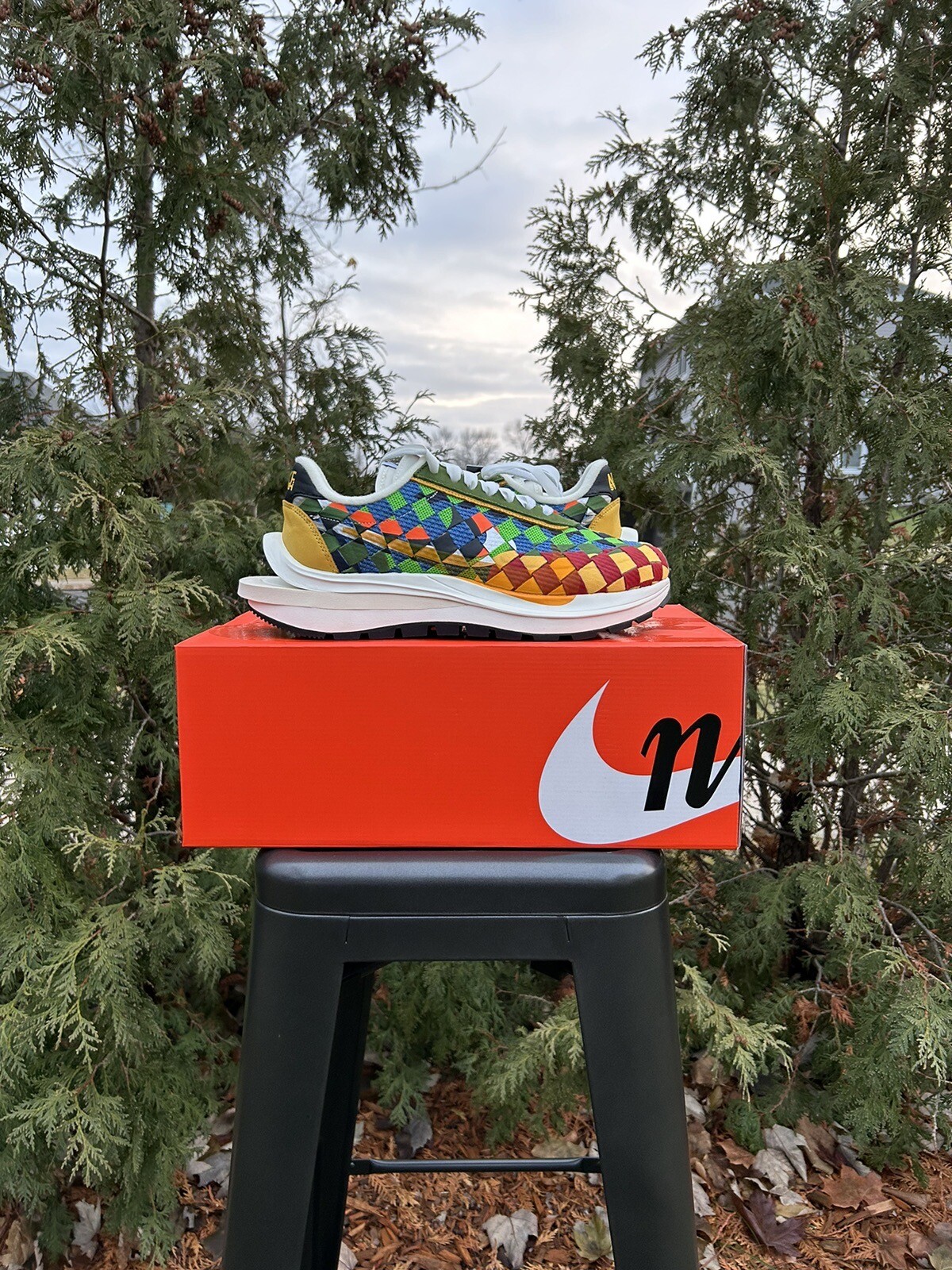 SACAI X NIKE Nike Vapor Waffle Woven x Sacai x JPG ""Green Gusto"" taglia 11 nuovissime