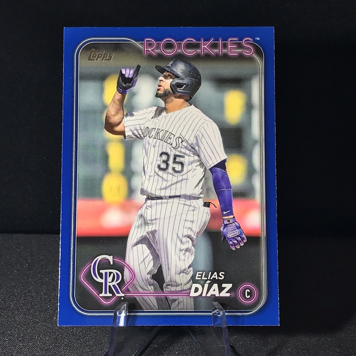 Elias Diaz 2024 Topps Series 1 #161 Royal Blue Parallel