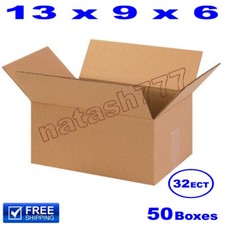 50 - 13x9x6 Cardboard Boxes 32-ECT Mailing Packing Shipping Corrugated Carton