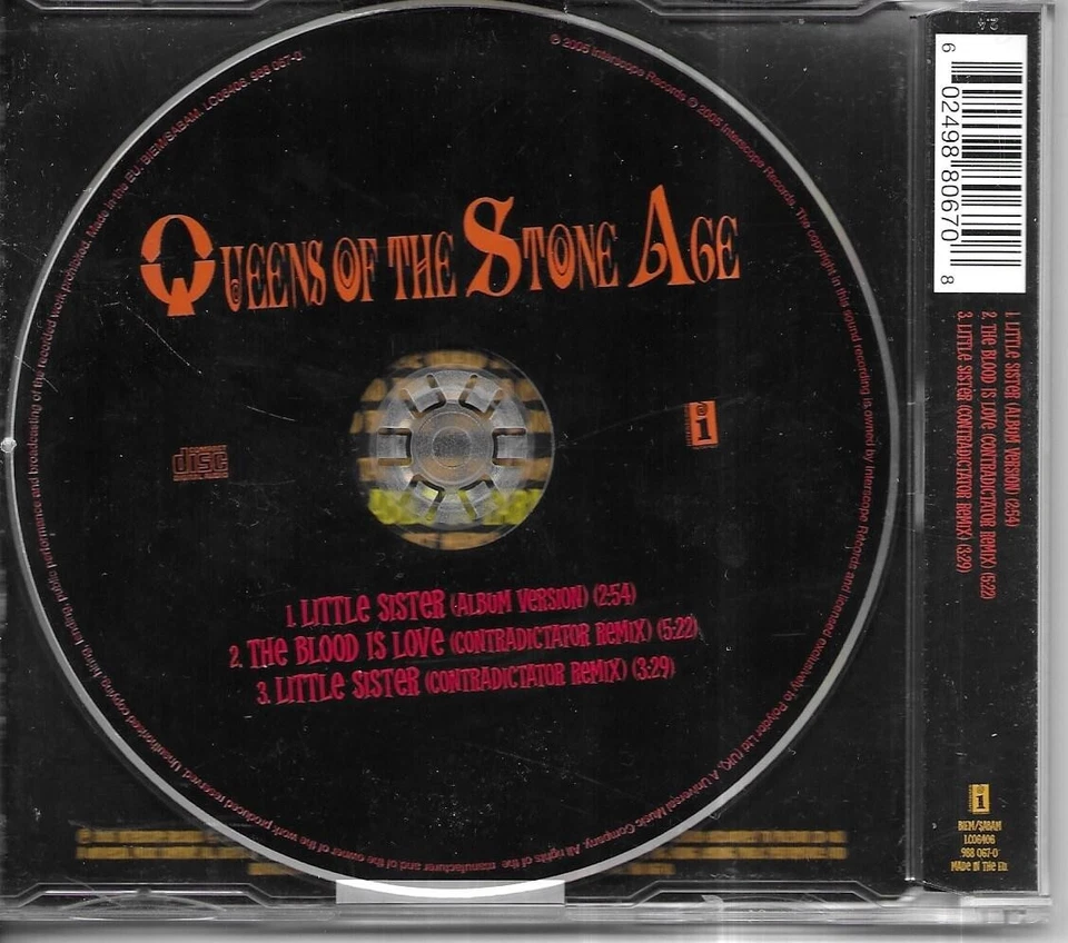 RARE CD 2 TITRES - QUEENS OF THE STONE AGE : LITTLE SISTER / COMME NEUF AS MINT - Photo 2/2