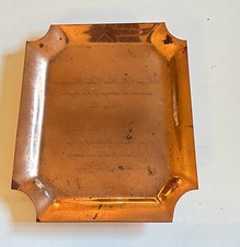 1970 Metal Printing Plates Wedding Announcement