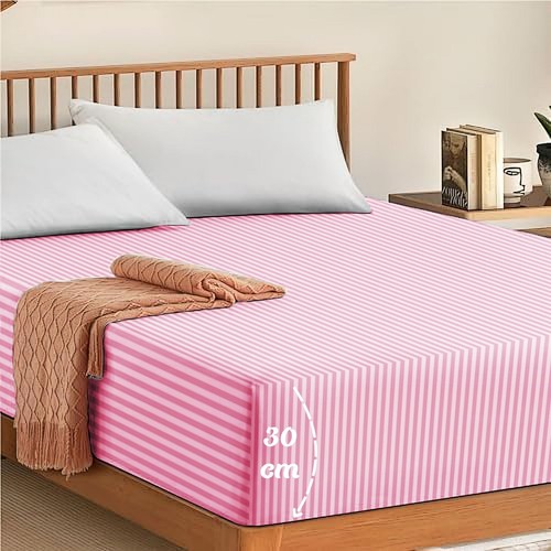 100% EGYPTIAN COTTON EXTRA DEEP FITTED SHEET 200TC BED SHEETS DOUBLE & KING SIZE - Picture 46 of 73