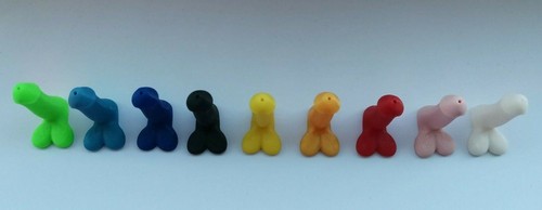 Novelty Car Bike Tyre Willy Penis Dick Valve Dust Caps Pack Of 4 - Picture 9 of 21