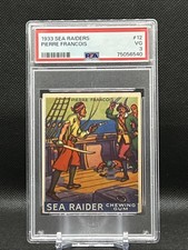 PSA 3 1933 World Wide Gum Sea Raiders Montreal English Pierre Francois #12