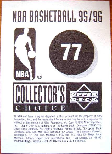 1995-96 Upper Deck Collector's Choice EUROPEAN Sticker UDCC UD - You Pick Player