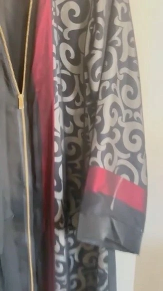 Maxi vestido de caftán islámico Abayas para mujer holgado Dubai frente abierto Foto 2 de 4