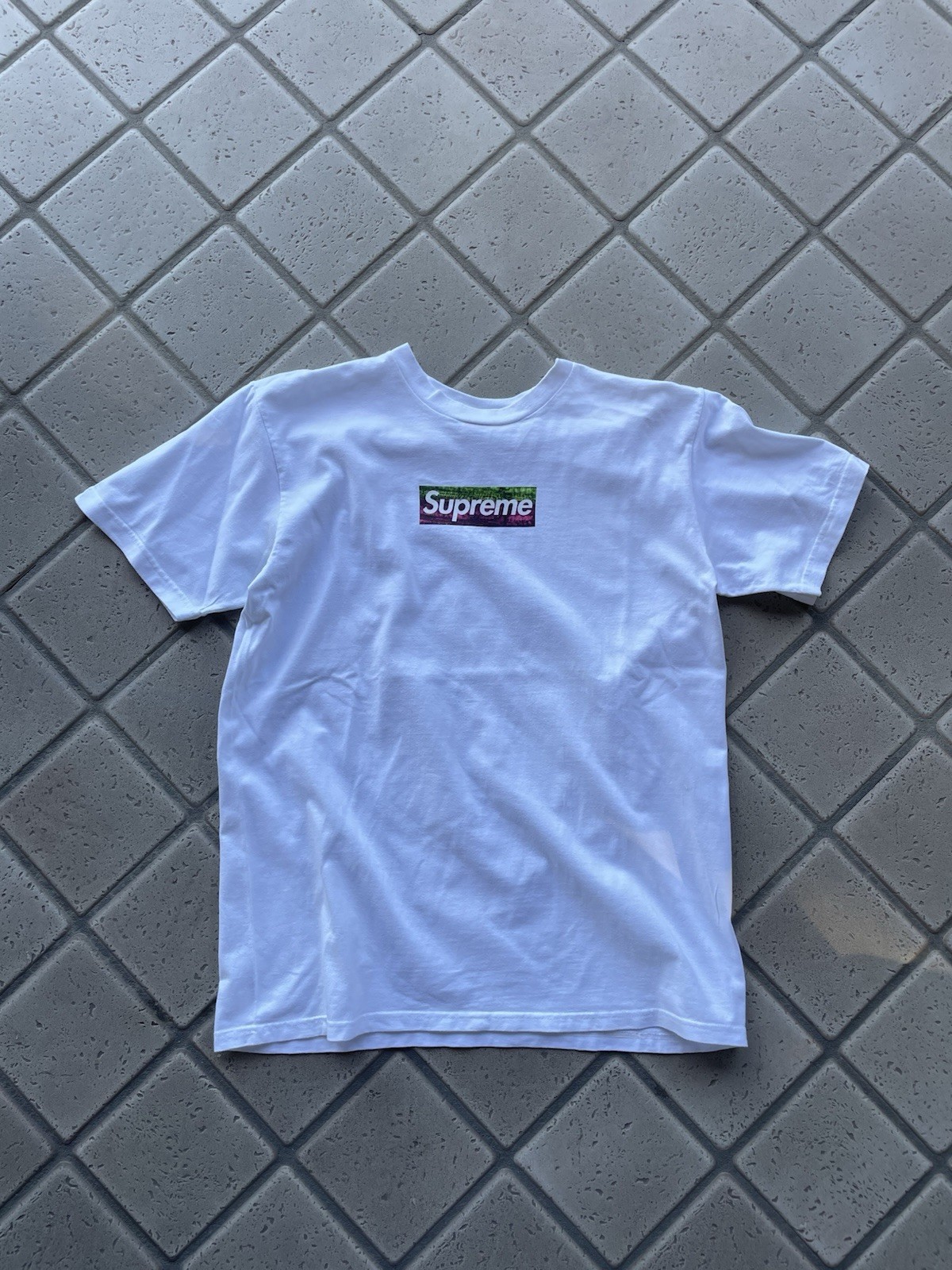 Supreme LA Relief Box Logo Tee Shirt M Sterling Ruby Los Angeles Fire