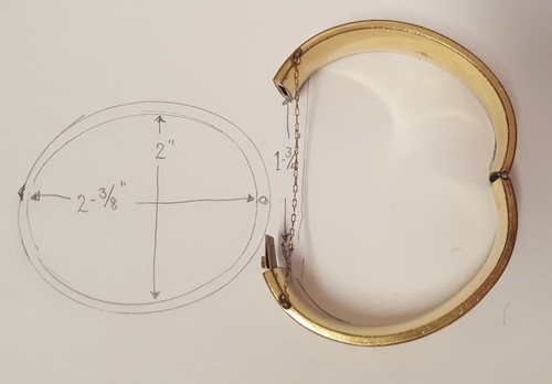 Antique Gold Filled 3/4" Hinged Bangle Bracelet BB Co Floral Etched 1/20-12k GF - Picture 7 of 24
