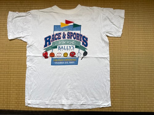Bally, Vintage 1995 Bally's Las Vegas Race & Sports Book XL T Shirt Grand Opening USA