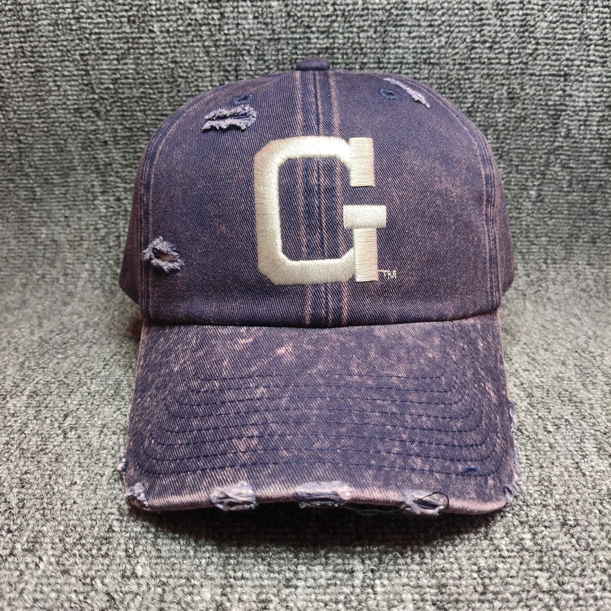 Mitchell & Ness Distressed Navy Strapback Baseball Cap Adjustable