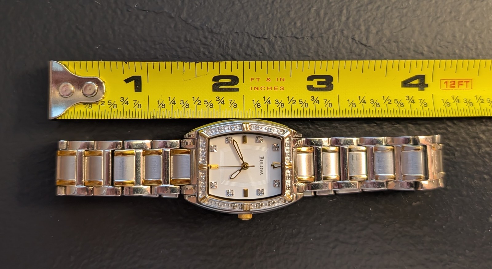 Bulova Two-tone Diamond Accent Stainless Steel Wo… - image 4