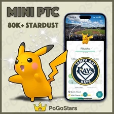 Pokémon PTC Go - Shiny Pikachu MLB Tampa Bay Rays Baseball✨Special Background✨