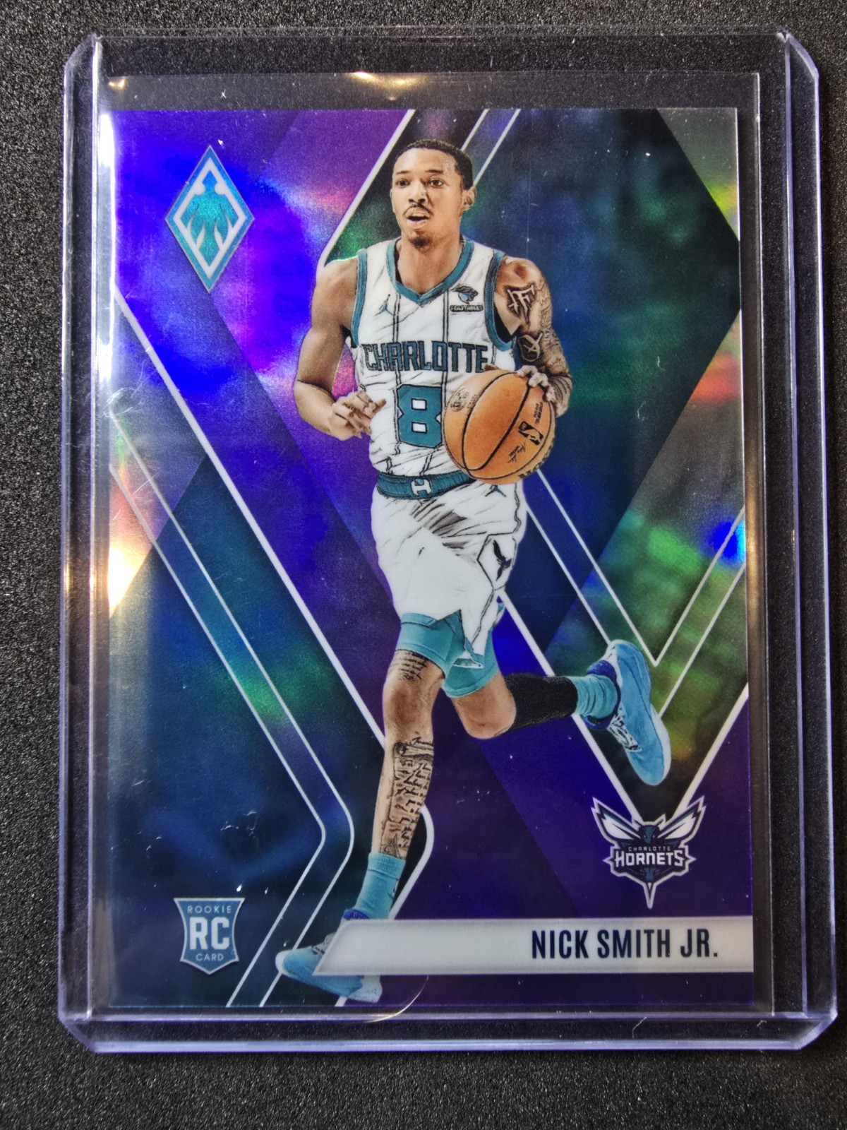 Nick Smith Jr 2023-24 Panini Phoenix /150 Purple Rookies #255 RC Hornets