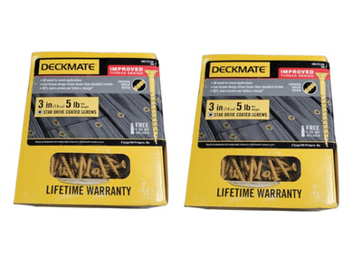 2-PACK Deck Mate #9 x 3 in. Tan Star Flat-Head Wood Deck Screw (365-Piece)