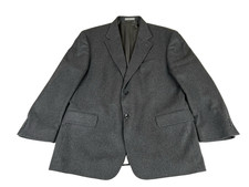Oscar De La Renta Mens Blazer Dark Gray Sz 42S Sport Jacket Cashmere Wool Blend