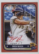 2024 Onyx Vintage Auto Red Bordered 11/25 Brock Wilken #VABRWI Auto 0j81