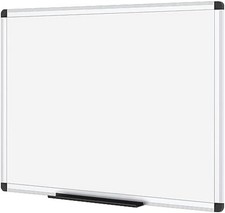 Magnetic Whiteboard Silver Aluminium Frame, W90xH60CM