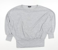 Cropped-Bluse Damen UK Gr&ouml;&szlig;e M New Look Grau
