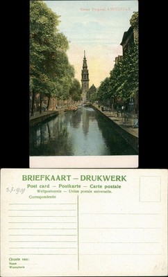 Postkaart Amsterdam Amsterdam Groen Burgwai 1909