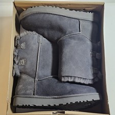 UGG Bailey Bow II Boot Grey Women Size 6 1094312 Fast Shipping, Free Returns