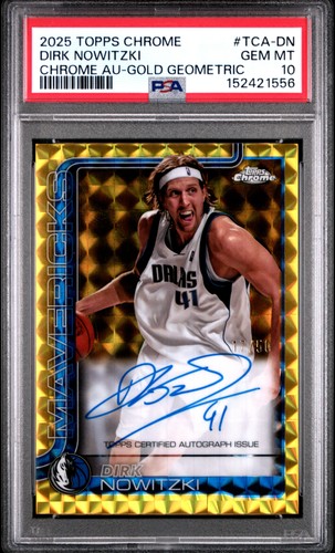 2025 Topps Chrome Dirk Nowitzki Chrome Autographs (PSA 10)
