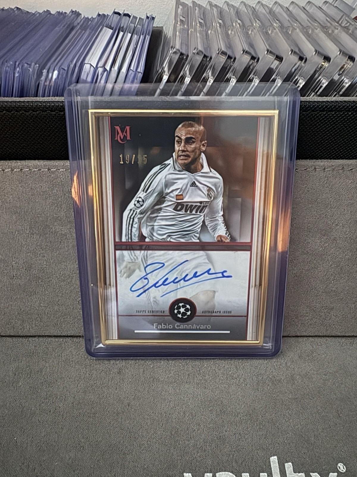 Topps Museum Fabio Cannavaro Estuche Marco Dorado Hit Autógrafo/25