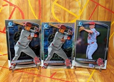 2025 JJ Wetherholt Bowman Chrome Lot Mojo Refractor + 2 Chrome Prospects BCP-241