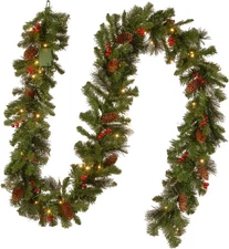 Company 9 ft Pre-Lit Crestwood Spruce Artificial Christmas Garland
