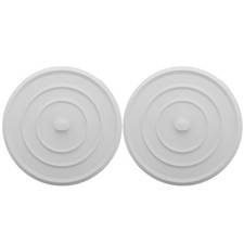 2 Pcs Rubber Large Flat Tub Stopper Round Sink Drain Plug Hair Catcher