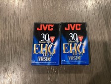 2- JVC HI FI Compact VHS C Blank Camcorder Tape EHG Hi-Fi TC-30 Retro Tech New
