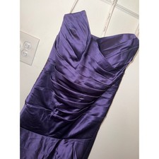 Pretty Maids Rouched Fit & Flair Strapless Cocktail Gown Royal Purple Size 12