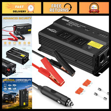 1000W Car Power Inverter 12V DC to 110V AC, Portable Converter with USB  Type-C