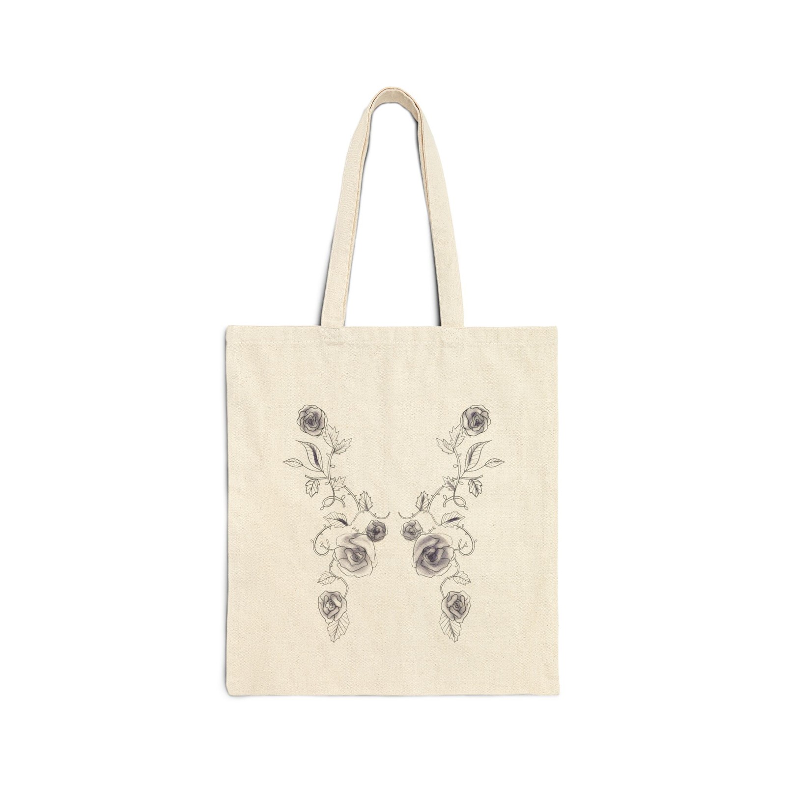 rose wings | Floral Canvas Tote