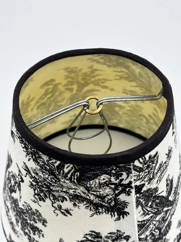 "Pantalla de lámpara de baño vintage negra marrón estilo francés 6,25"" X 4""" Foto 3 de 4