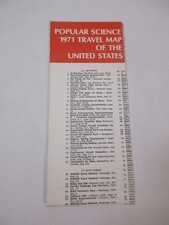 NOS Vintage 1971 Popular Science United States Highway Travel Road Map~Box C