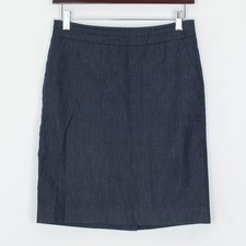 Ann Taylor LOFT Petite Chambray Pencil Skirt Size 2P Blue Professional Career