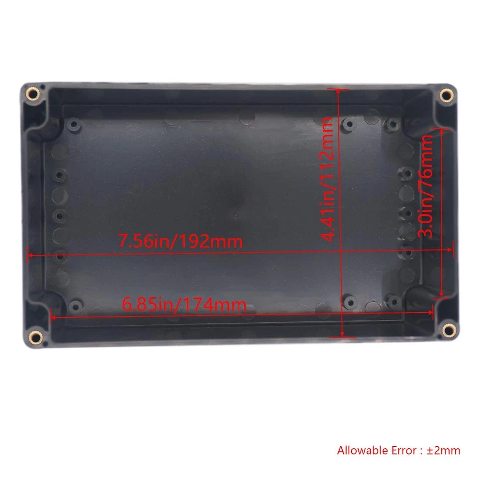 Caja de Proyecto Plástico ABS Negro Cajas Eléctricas IP65 Impermeable Hágalo Usted Mismo Electrónico... Foto 3 de 4
