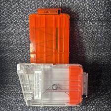 NERF MAGAZINE LOT OF 2 OEM DART ROUND AMMO CLIPS 1x6, 1x10 