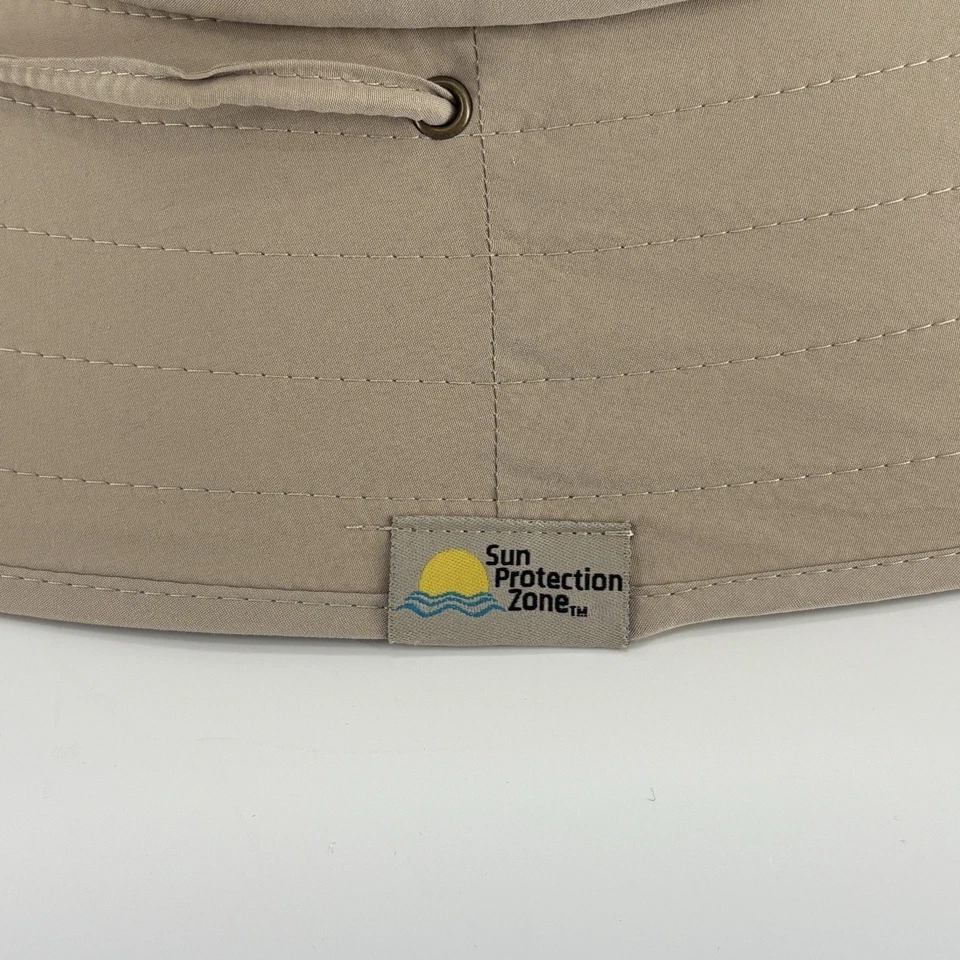 Солнцезащитная зона открытый широкий желтовато-коричневый хаки Booney шляпа UPF 50 + взрослых регулируемый - Изображение 2 из 4
