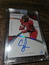 2015 PANINI IMMACULATE / HONORS COLLEGIATE STEFON DIGGS ROOKIE AUTO!  1/1