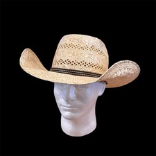 Ariat 10X Sisal Punchy Natural Straw Western Cowboy Hat A73162