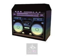 Boombox Stereo *MULTI-COLOURED* Lycra DJ Booth Cover