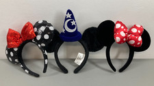 Disney Parks Mickey Mouse Ear Headband LOT of 3 Minnie w/ Sequins  Sorcerer